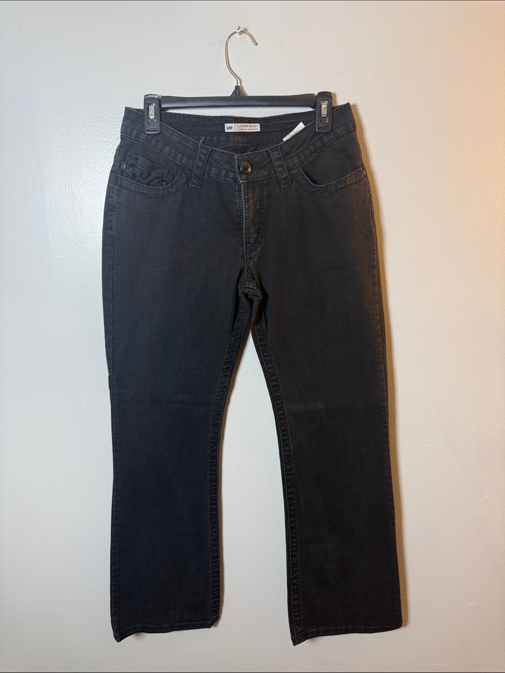 Lee Slender Secret Low-Rise Black Jeans Size 8/10